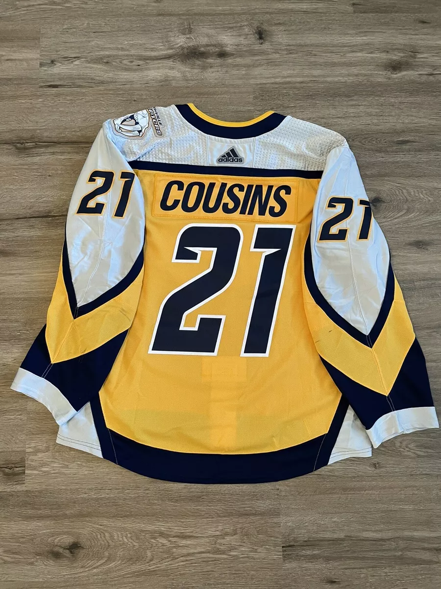 Nashville Predators Adidas Authentic Dante Fabbro Road/White