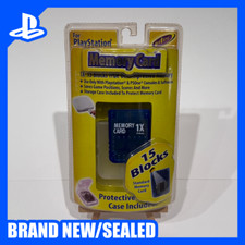 2001 Intec PlayStation Memory Card BLUE, 1X - 15 Blocks BRAND NEW / SEALED 