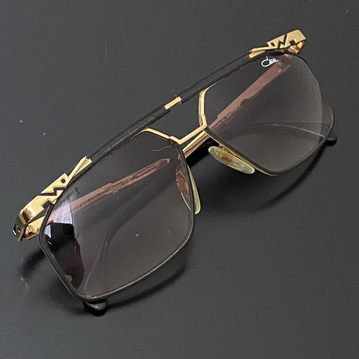 Vintage CAZAL 966 302 Black & Gold Metal Frame UV Protection Vintage CAZAL 966 302 Black & Gold Metal Frame UV Protection
