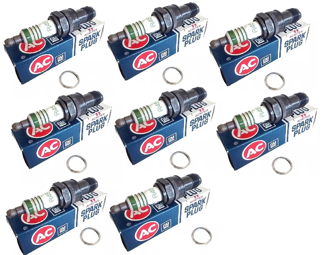 Lof of 8 Spark Plug Vintage ACDELCO ACNITER R45NS Made in USA