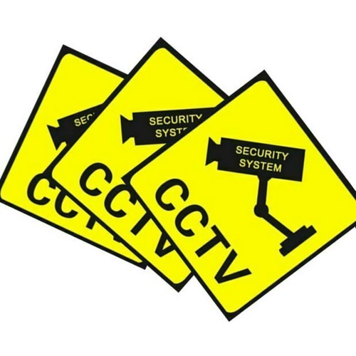 3 Pcs Lot Home CCTV Surveillance Security Camera Sticker Warning Decal Signs d - Picture 3 of 8