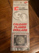 1983 Jim Peplinski Calgary Flames Hockey TRADE Dollars Sealed, NM-Mint