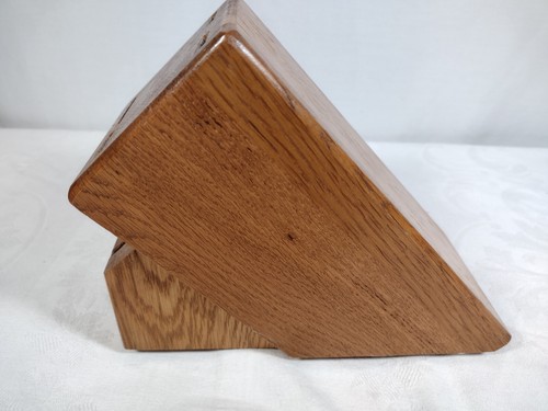 Cutco Counter Knife Block 8 Knife Slots Oak Hardwood - Picture 5 of 8