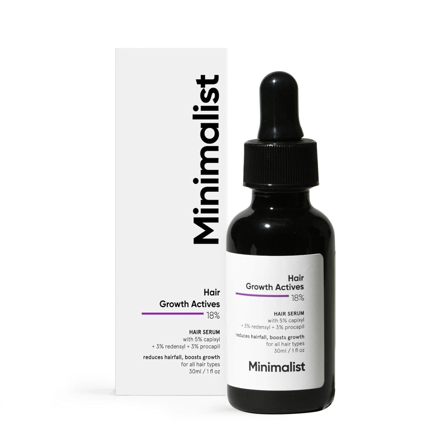 Minimalist 18% Hair Growth Serum With Redensyl, Anagain, Procapil, Capixyl, 30ml