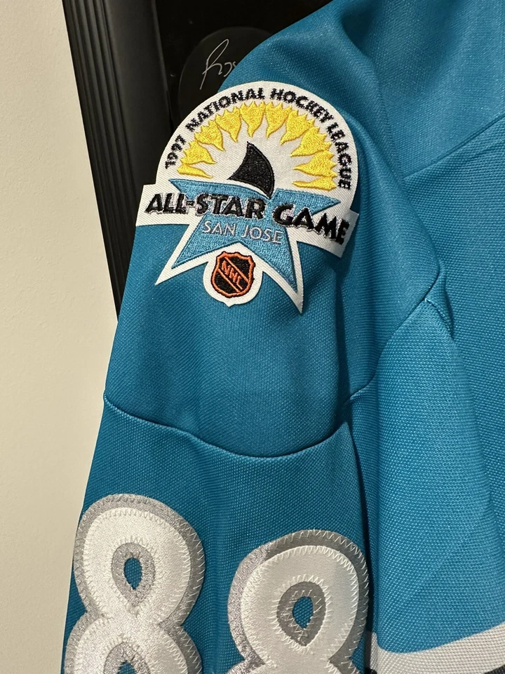 1996 Replica NHL All-Star Game CCM Eric Lindros Hockey Jersey Flyers 52 White - Image 4 of 4