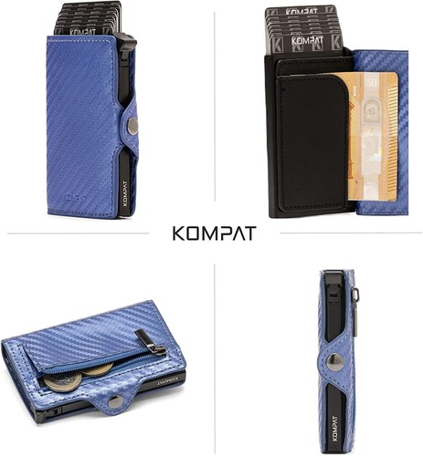 Porta Carte di Credito RFID Portafoglio Uomo Slim Portafoglio Piccolo Sottile - Foto 51 di 83