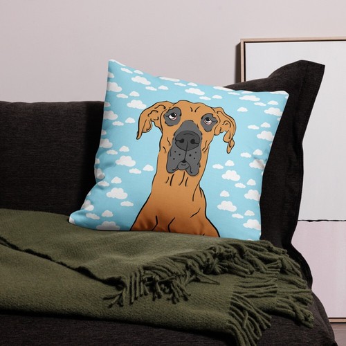 Fawn Great Dane Cloud Pillow Retro Dog Living Room and Bedroom Home Decor - Picture 4 of 15