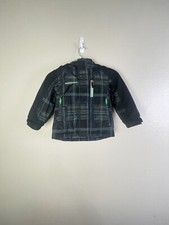 Zero Exposure Boy's Size 4 Coat Black Multi Color Plaid W Hood