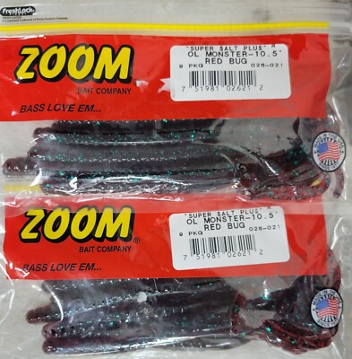 Zoom Super Salt Plus Ol' Monster   10.5 in   2 PACKS!!  CHOOSE COLOR
