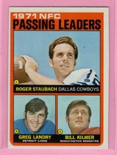 1972 Topps  # 4 NFC Passing Leaders  - Box 727-106