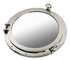 Porthole Finish 20 Nautical Wall Aluminum Mirror Chrome Cabin Window Décor Gift