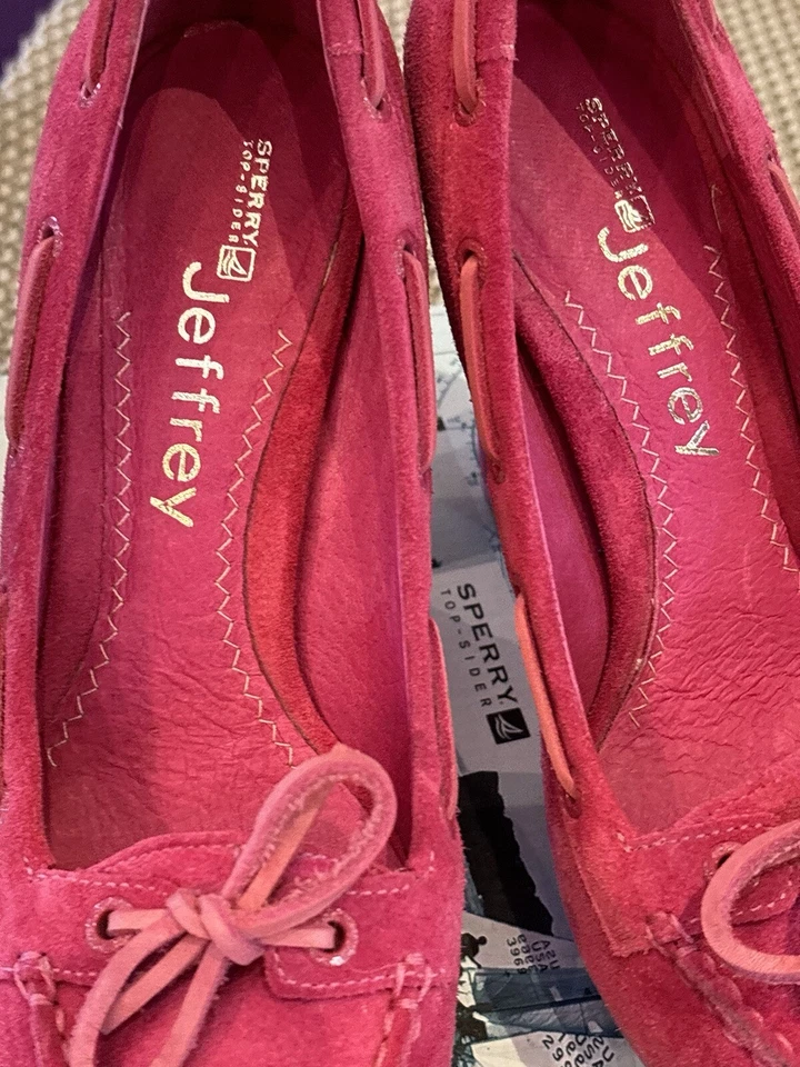 EPC Sperry Top-Sider A/O 泵洋红色麂皮绒热粉色鞋 7.5 — 第 4/4 张图片