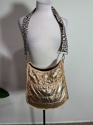 Social Threads Women’s Metallic Colored Messenger Crossbody Bag