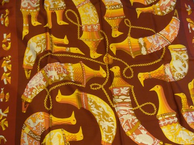  Hermes Seidentuch, RITOTE by Karin Swildens !978, selten.