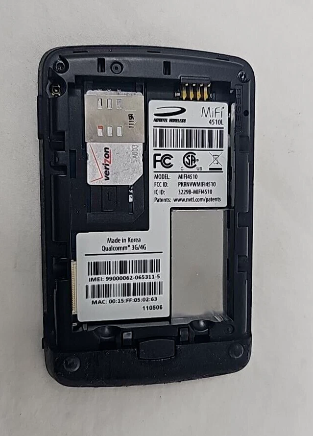 Novatel Wireless Verizon MiFi Jetpack 4510L 4G LTE WiFi Mobile Hotspot Black - Image 3 of 4
