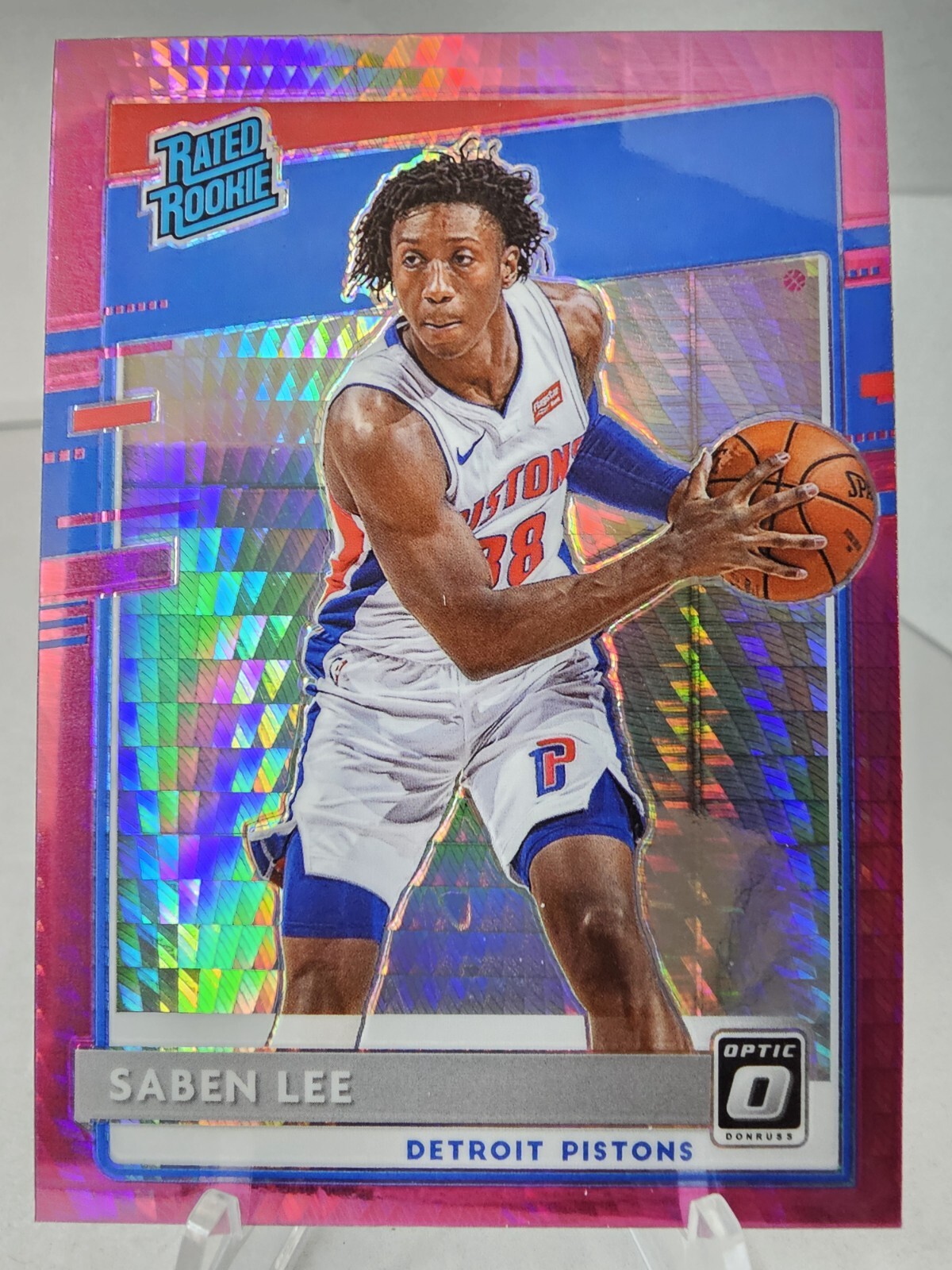 SABEN LEE 2020-21 OPTIC BASKETBALL #191 PINK HYPER RC PISTONS