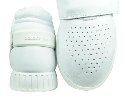Scarpe da ginnastica Adidas Originals Tubular Invader Strap in pelle bianche UK 5,5 - Foto 2 di 6