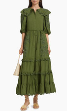 Farm Rio Hummingbird Richelieu Maxi Dress  Size XL