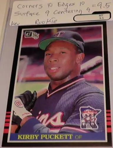 1985 Donruss Baseball Card Kirby Puckett Grade 9.5 #438 Minnesota Twins Rookie
