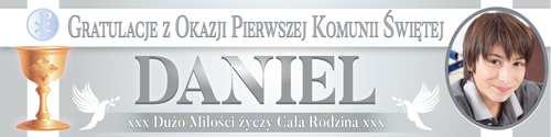 Personalised Polish Holy Communion / Komunii Świętej Banners high quality print - Picture 4 of 5