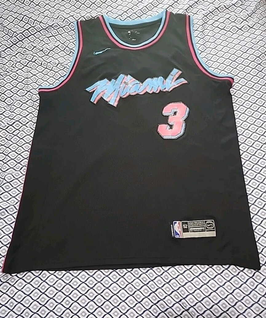 Nike Miami Heat Dwayne Wade #3 Vice City Jersey Size 52 | eBay