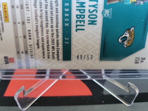 Panini 2021 Phoenix Tyson Campbell RC 158 Auto 49/50 Jacksonville Jaguars - Bild 3 von 3