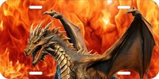 DRAGON VANITY NOVELTY ALUMINUM METAL LICENSE PLATE TAG 18