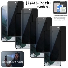 2/4/6-Pack Privacy For Samsung Galaxy S21 Plus Screen Protector Tempered Glass