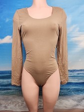 Nwt Newvisister Bodysuits for Women Crew Neck Body Suits Snap Closure XXL Mocha
