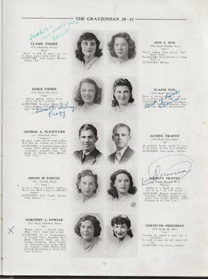 1942 SIMON GRATZ HIGH SCHOOL YEARBOOK (28-42), THE GRATZONIAN, PHILADELPHIA. PA