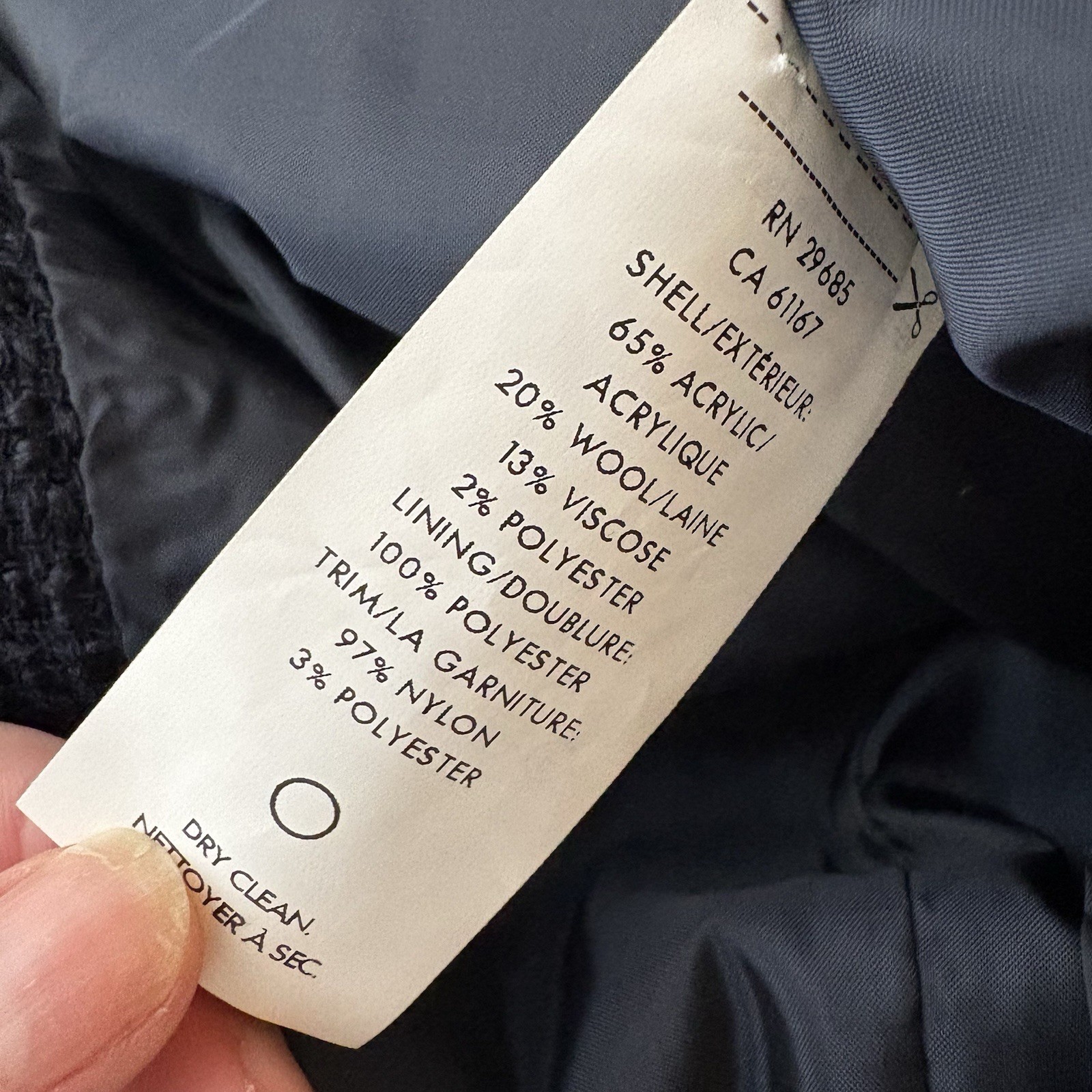 Pendleton Navy Blue Wool Blend Button Front Blaze… - image 9