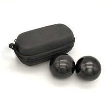 Z QINGZHENG Manual Massage Balls, 1.57Inch Solid Steel Baoding Boiled Black F...