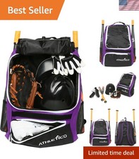 Baseball Bat Bag - Backpack for Baseball, T-Ball  Softball Equipment  Gear ...