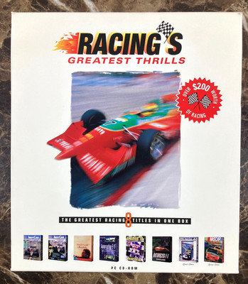 Racing's Greatest Thrills PC Big Box 8-Game CD-Rom NASCAR IndyCar Test Drive III