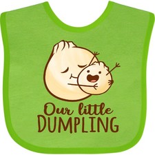 Inktastic Our Little Dumpling Baby Bib Dumplings Cute Tiny Small Adorable Xiao