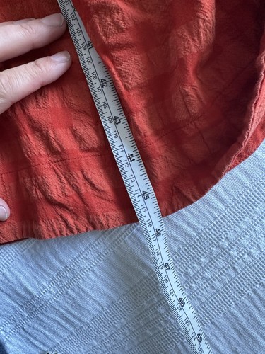 Midikleid Kürbis orange kariert Knopfleiste Langarm Größe S OVERSIZE Taschen - Bild 19 von 23