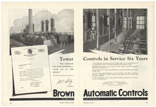 1930 Brown Automatic Controls 2 Sep. PG. Ad: Paragon Refinery, Toledo OhiO PIC