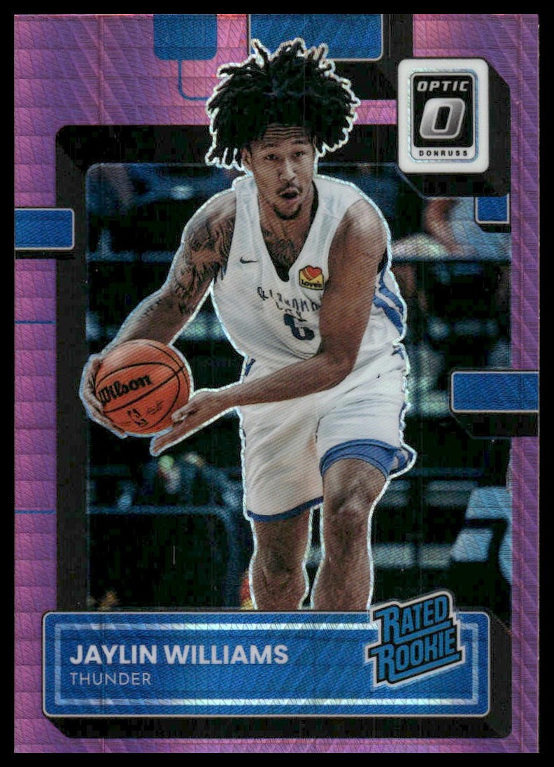 2022-23 Donruss Optic #246 Jaylin Williams Rookie Hyper Pink Thunder