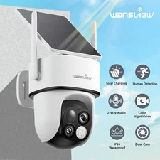 Wansview 2K 3MP 360°PTZ WIFI Security IP Camera 2-Way Talk Camera Color Night