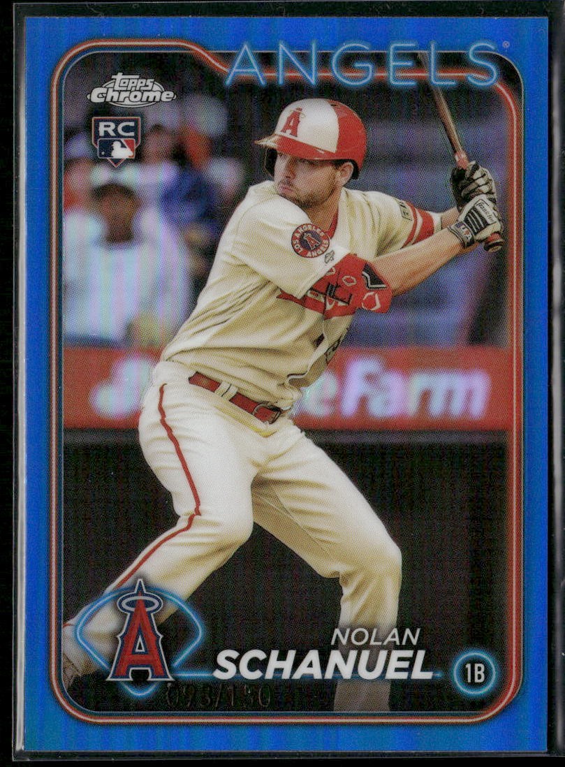 2024 Topps Chrome Nolan Schanuel Blue Refractors #093/150 Rookie #274