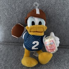 Vintage Touchdown Donald Star Bean Plush Mattel Disney Football Donald w Tag