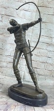 Archer Standing By Russian Tourgueneff Statue Figurine Bronze Sculpture Figure