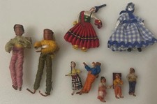 Vintage Handmade Guatemalan Trouble/Worry Dolls  Others Lot Of 9