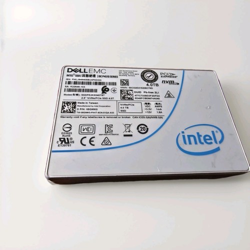 Dell Intel DC P4510 4TB 2.5 NVME U.2 SSD Solid State Drive R1K6J TESTED