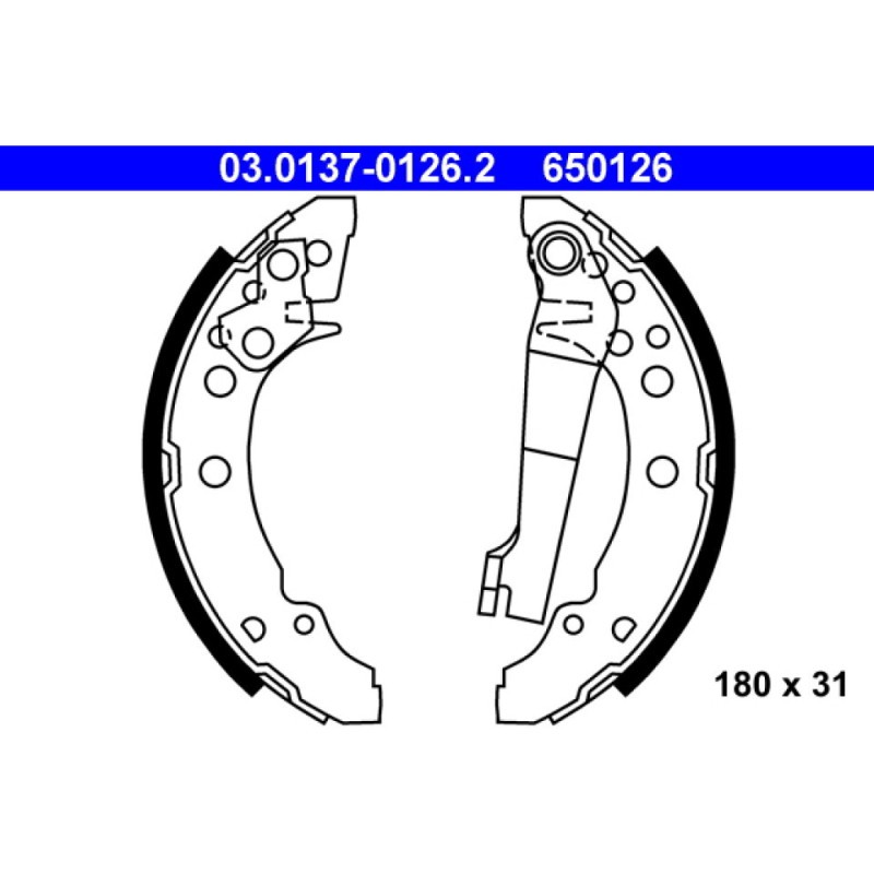 Kit ganasce freno ATE 03.0137-0126.2 - Immagine 2