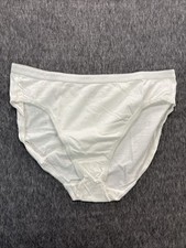 Vintage Victorias Secret COTTON Signature Band Picot Hi Leg Brief Panty Medium
