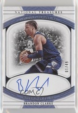 2021-22 Panini National Treasures Archives Ink 1/49 Brandon Clarke Auto s3g