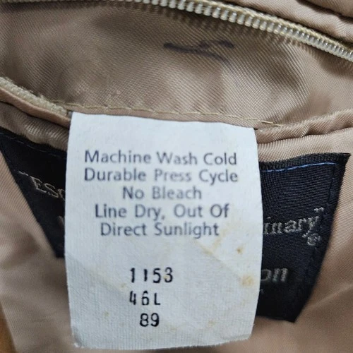 Norm Thompson Men's Tan Faux Suede Blazer Sport Coat Suit Jacket Size 46L FLAWS image 6