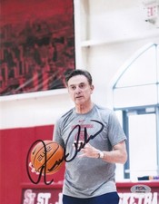 RICK PITINO signed (ST JOHNS RED STORM) basketball 8X10 photo PSA/DNA AN96142