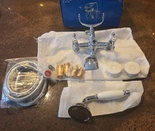 MODONA Classic 6 in. 1-Spray Tub and Shower Faucet with Hand Held in Chrome